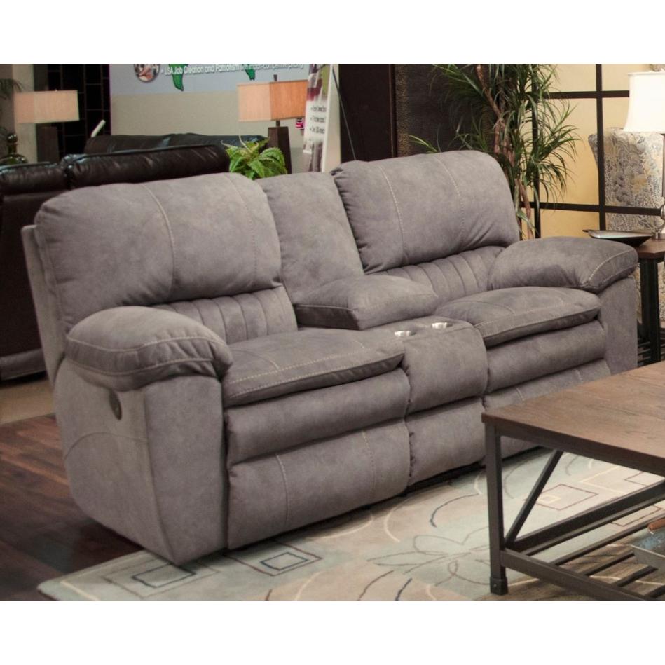 Catnapper Reyes Power Reclining Fabric Loveseat with Console 62409 2792-28 IMAGE 1