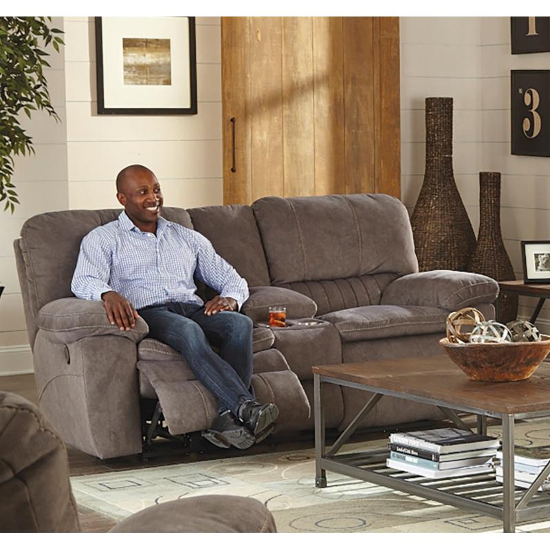 Catnapper Reyes Power Reclining Fabric Loveseat with Console 62409 2792-28 IMAGE 4