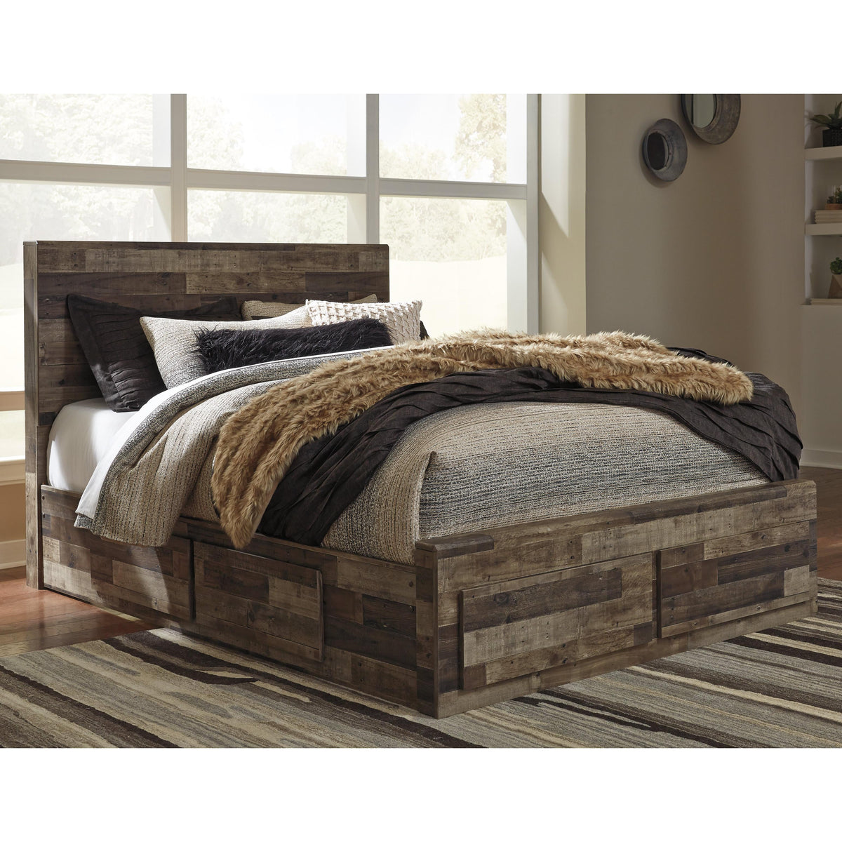  Benchcraft Derekson Queen Panel Bed with Storage B200-57/B200-54S/B200-60/B200-60/B100-13 IMAGE 2