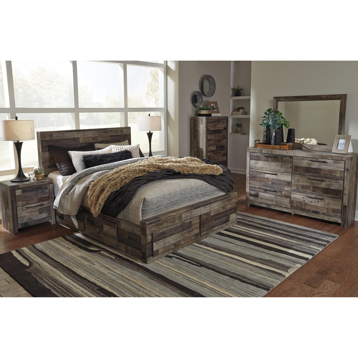  Benchcraft Derekson Queen Panel Bed with Storage B200-57/B200-54S/B200-60/B200-60/B100-13 IMAGE 5