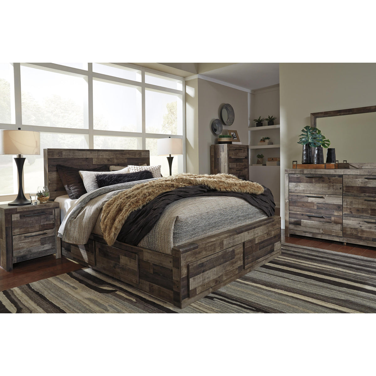  Benchcraft Derekson Queen Panel Bed with Storage B200-57/B200-54S/B200-60/B200-60/B100-13 IMAGE 7