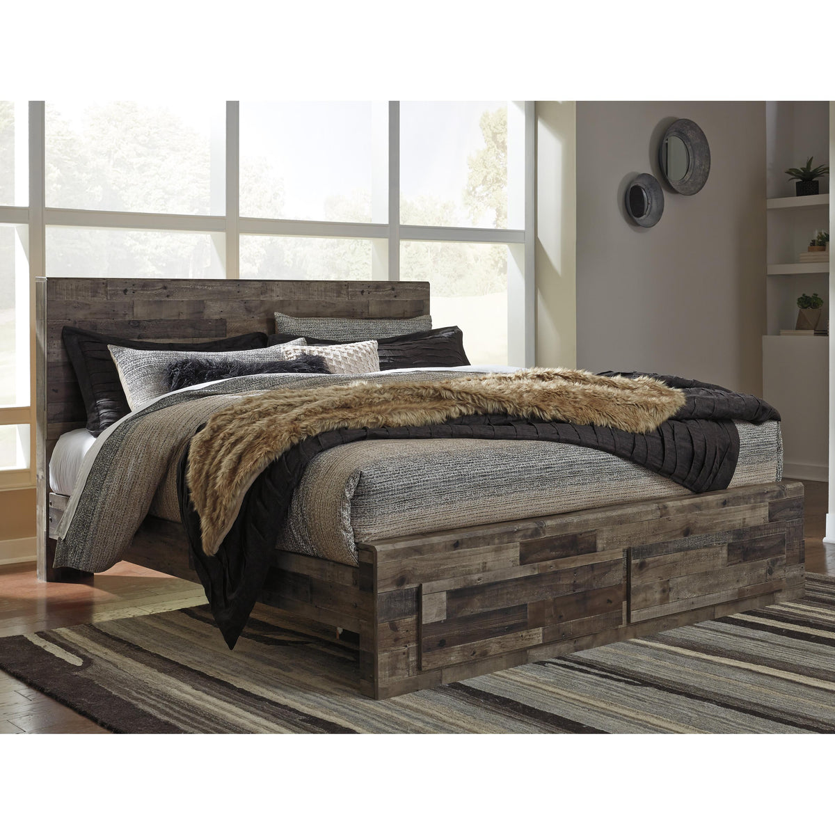  Benchcraft Derekson King Panel Bed with Storage B200-58/B200-56S/B200-95/B100-14 IMAGE 2