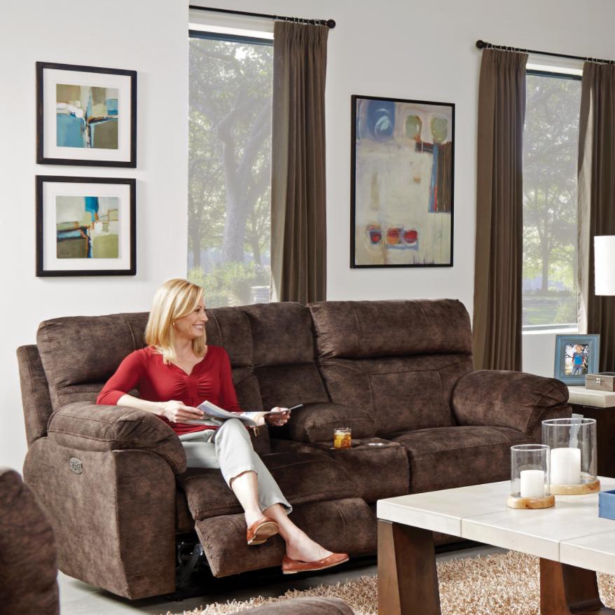 Catnapper Sedona Power Reclining Fabric Loveseat with Console 762229 2793-29 IMAGE 1