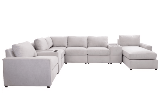 490 United 6 PC Sectional Grey 490MCP,49025P,49022P,49011P(x2),49075P - American Furniture of Slidell