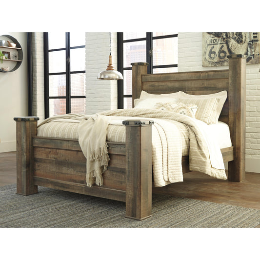 Signature Design by Ashley Trinell Queen Poster Bed B446-67/B446-64/B446-61/B446-98 IMAGE 2