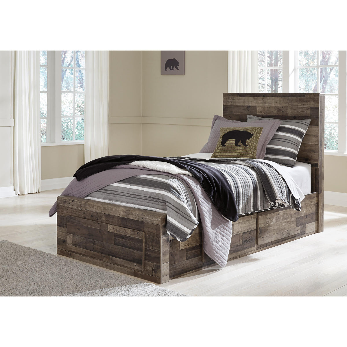  Benchcraft Derekson B200-53 Twin Panel Headboard IMAGE 4