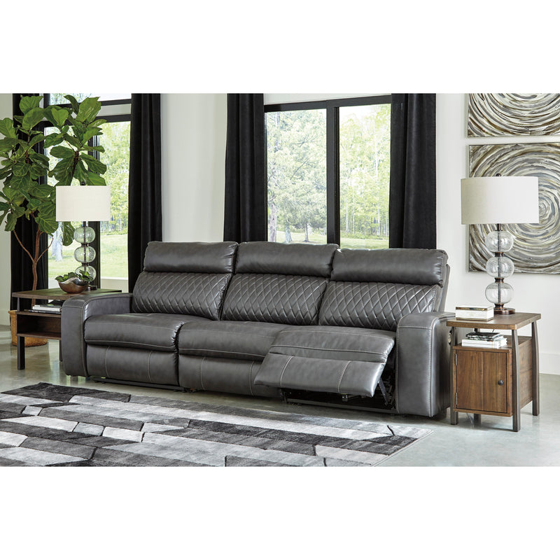 Signature Design by Ashley Samperstone Power Reclining Leather Look 3 pc Sectional 5520358/5520346/5520362 IMAGE 3