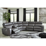 Signature Design by Ashley Samperstone Power Reclining Leather Look 6 pc Sectional 5520358/5520357/5520319/5520377/5520346/5520362 IMAGE 3