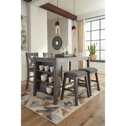  Signature Design by Ashley Caitbrook Counter Height Dining Table with Trestle Base D388-13 IMAGE 4