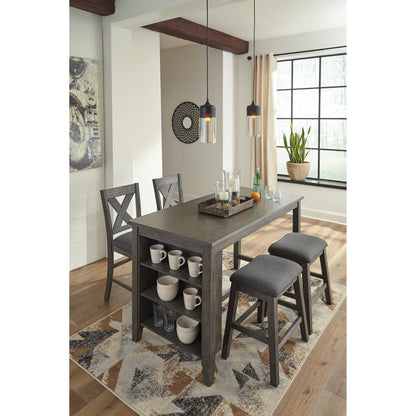 Signature Design by Ashley Caitbrook Counter Height Dining Table with Trestle Base D388-13 IMAGE 5