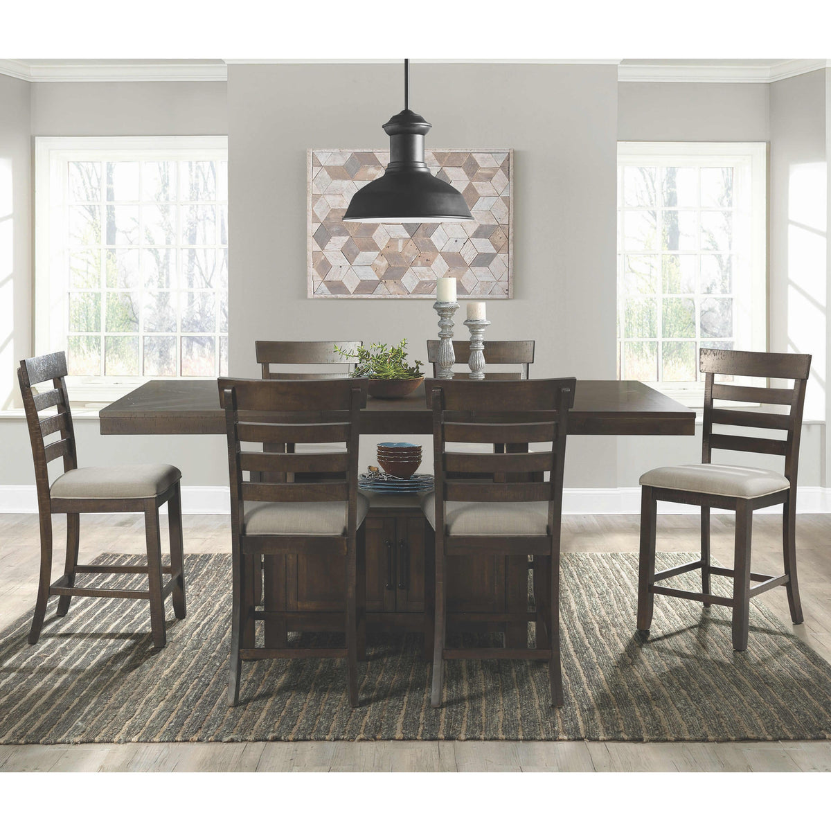  Elements International Colorado Counter Height Dining Table with Pedestal Base DCO100CDTTB IMAGE 4
