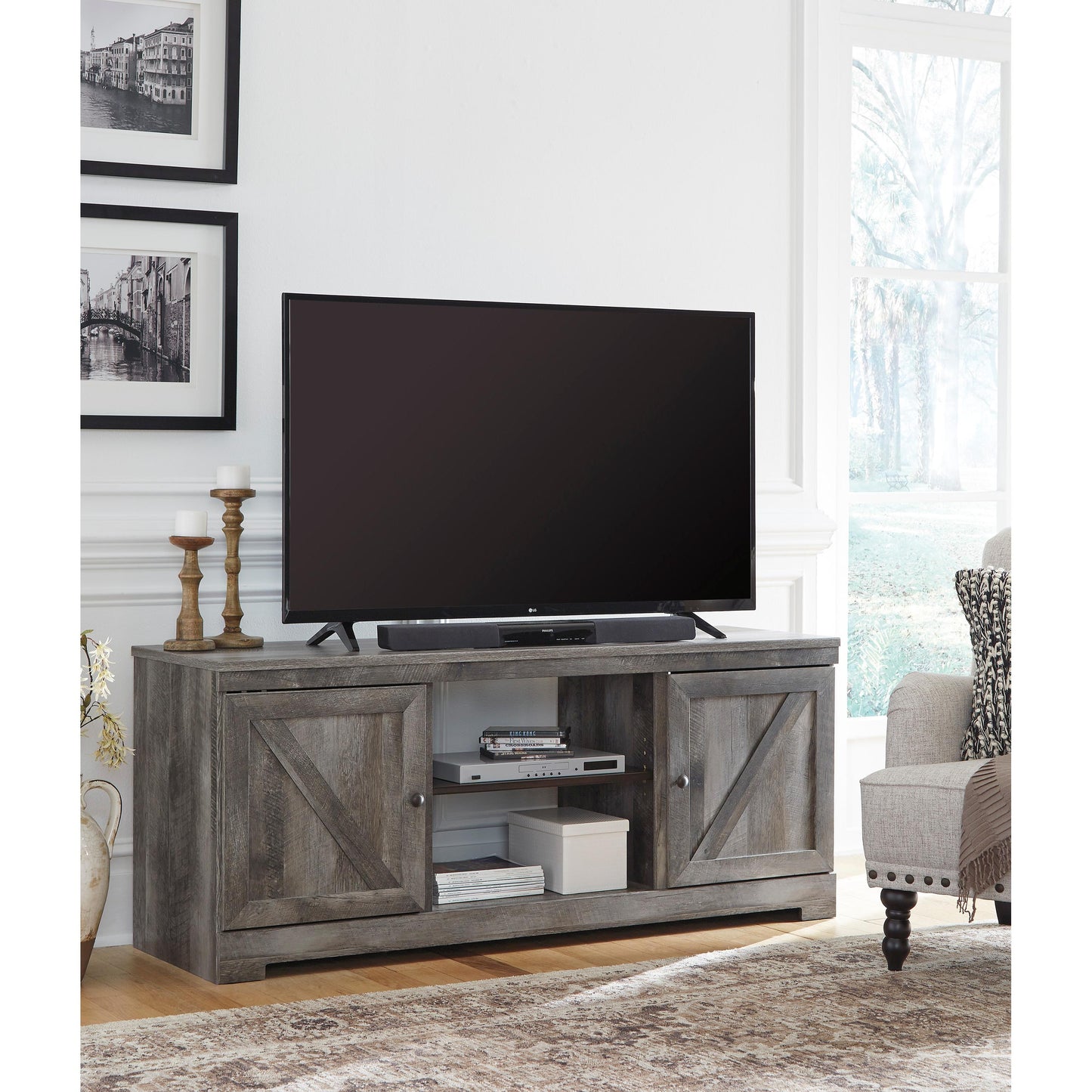 Signature Design by Ashley Wynnlow TV Stand with Cable Managament W440-68 IMAGE 5