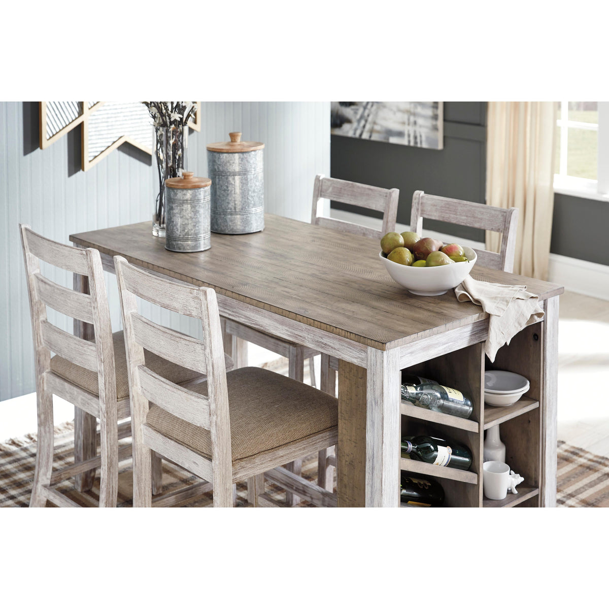  Signature Design by Ashley Skempton Counter Height Dining Table with Trestle Base D394-32 IMAGE 3