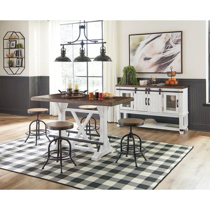  Signature Design by Ashley Valebeck Counter Height Dining Table with Trestle Base D546-13 IMAGE 5