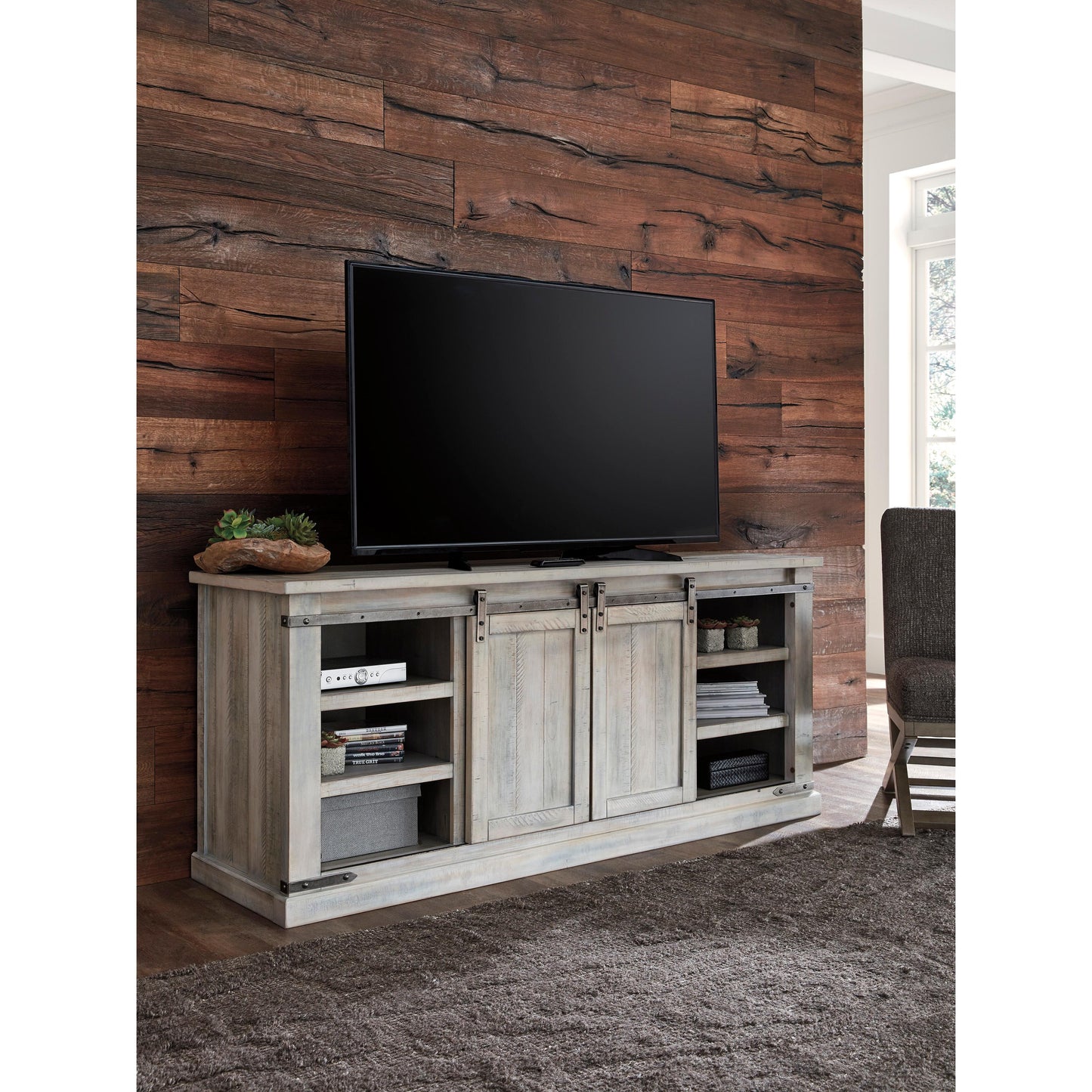 Signature Design by Ashley Carynhurst TV Stand with Cable Management W755-68 IMAGE 6