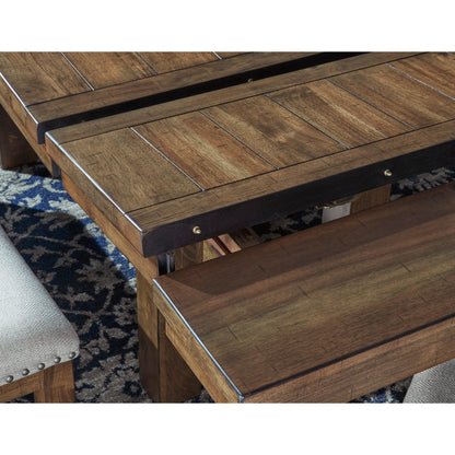  Signature Design by Ashley Moriville Dining Table with Trestle Base D631-45 IMAGE 4