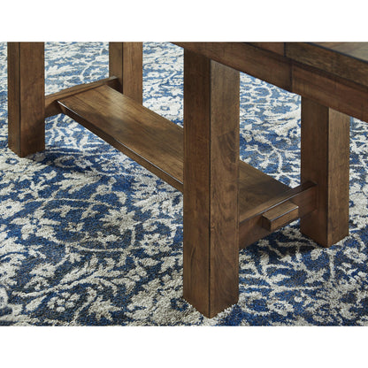  Signature Design by Ashley Moriville Dining Table with Trestle Base D631-45 IMAGE 5