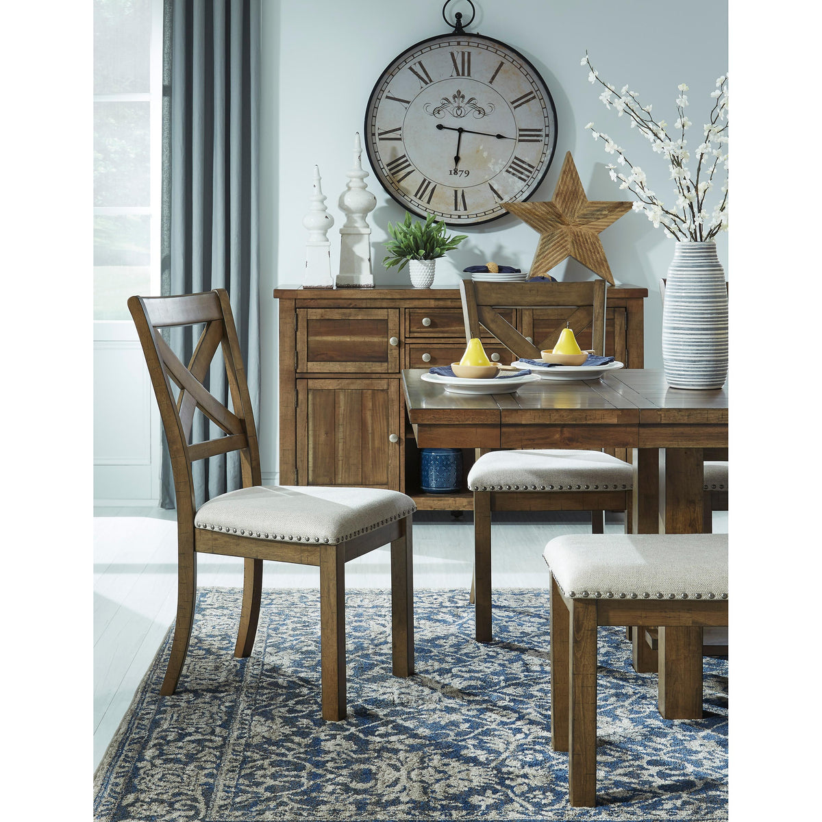 Signature Design by Ashley Moriville Dining Table with Trestle Base D631-45 IMAGE 7