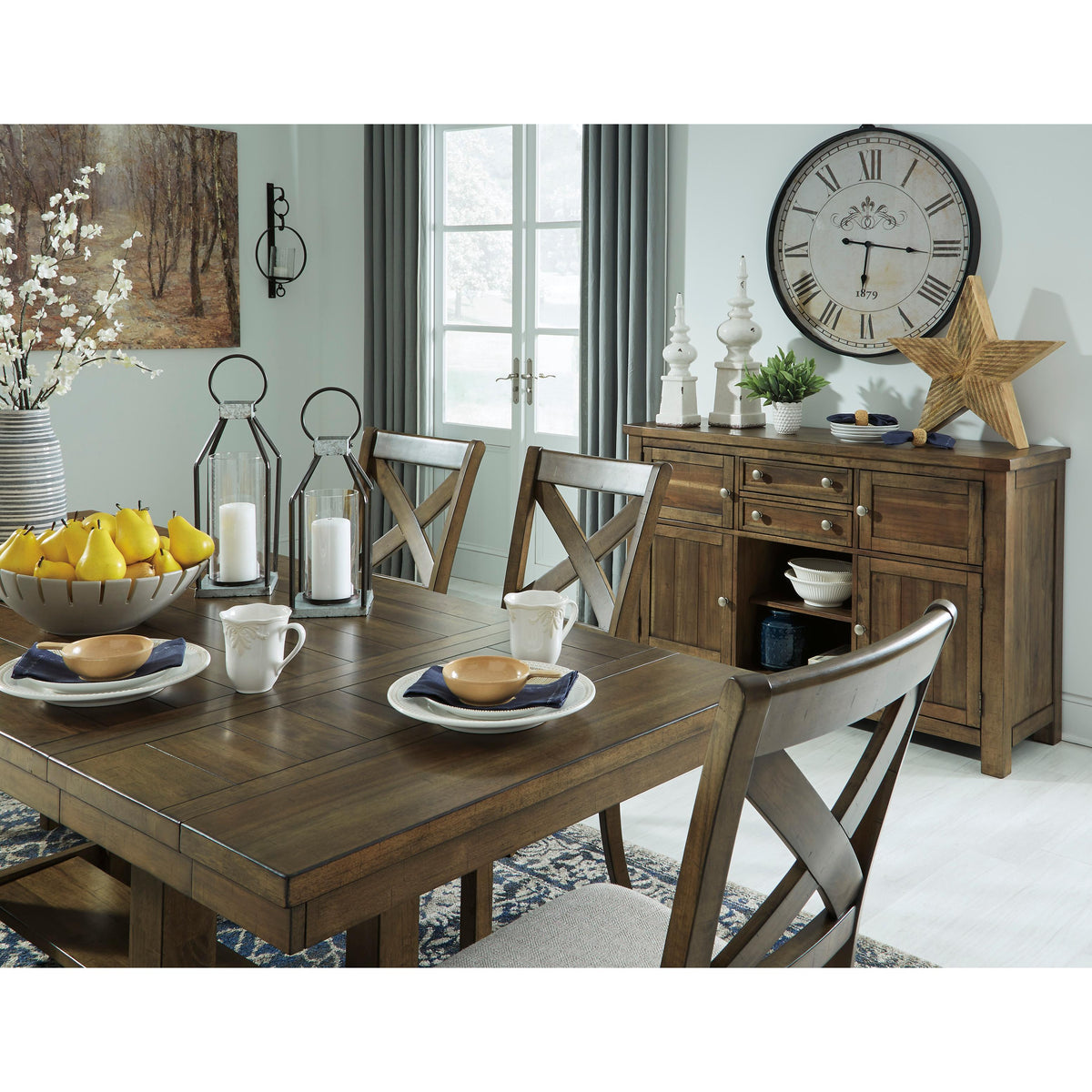 Signature Design by Ashley Moriville Dining Table with Trestle Base D631-45 IMAGE 8