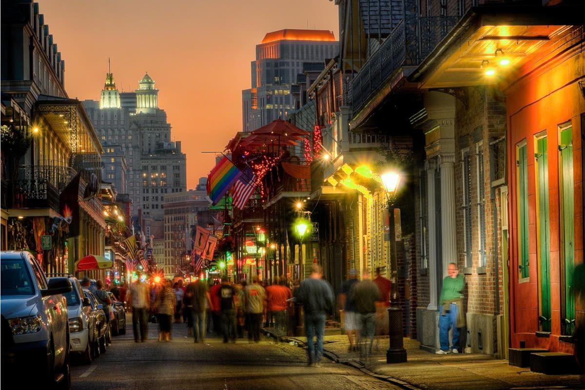 Bourbon-Sunset by Ray Canvas Wall Art