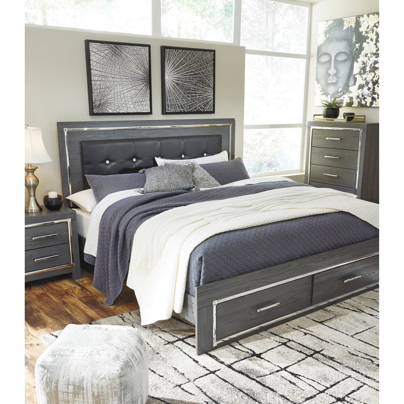 Signature Design by Ashley Lodanna King Upholstered Panel Bed with Storage B214-58/B214-56S/B214-97 IMAGE 9