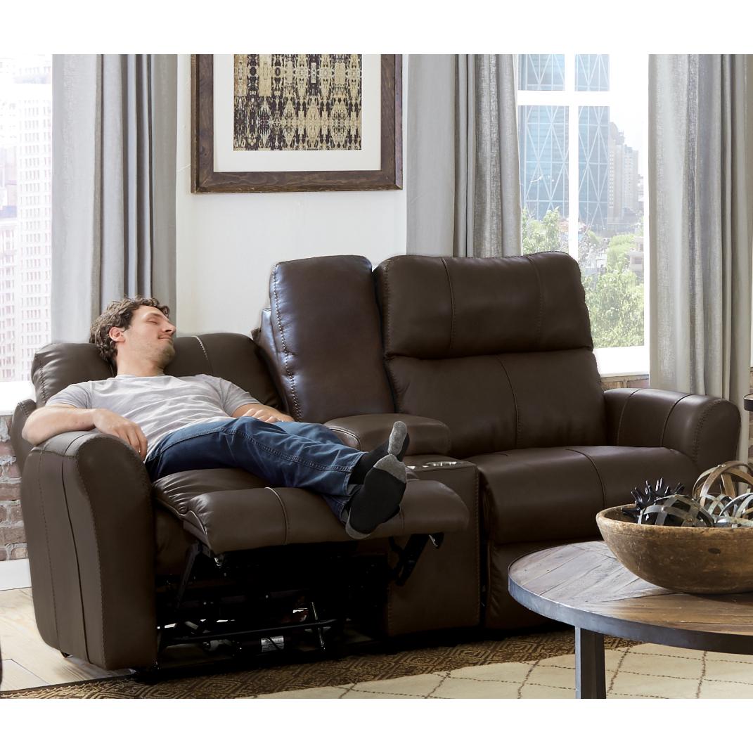  Catnapper Mara Power Reclining Leather Match Loveseat with Console 874759 1225-09/3025-09 IMAGE 2