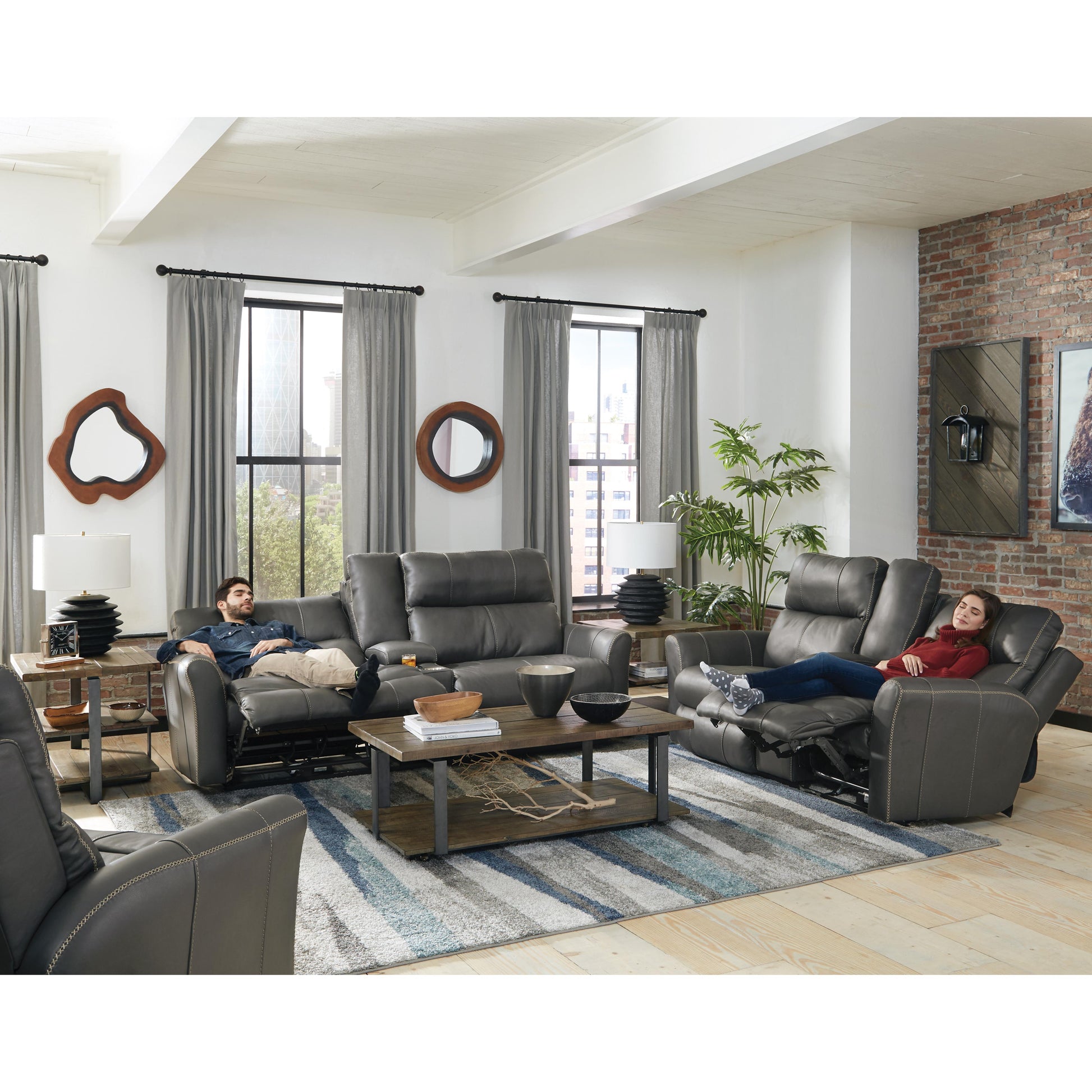  Catnapper Mara Power Reclining Leather Match Sofa 874751 1225-58/3025-58 IMAGE 5