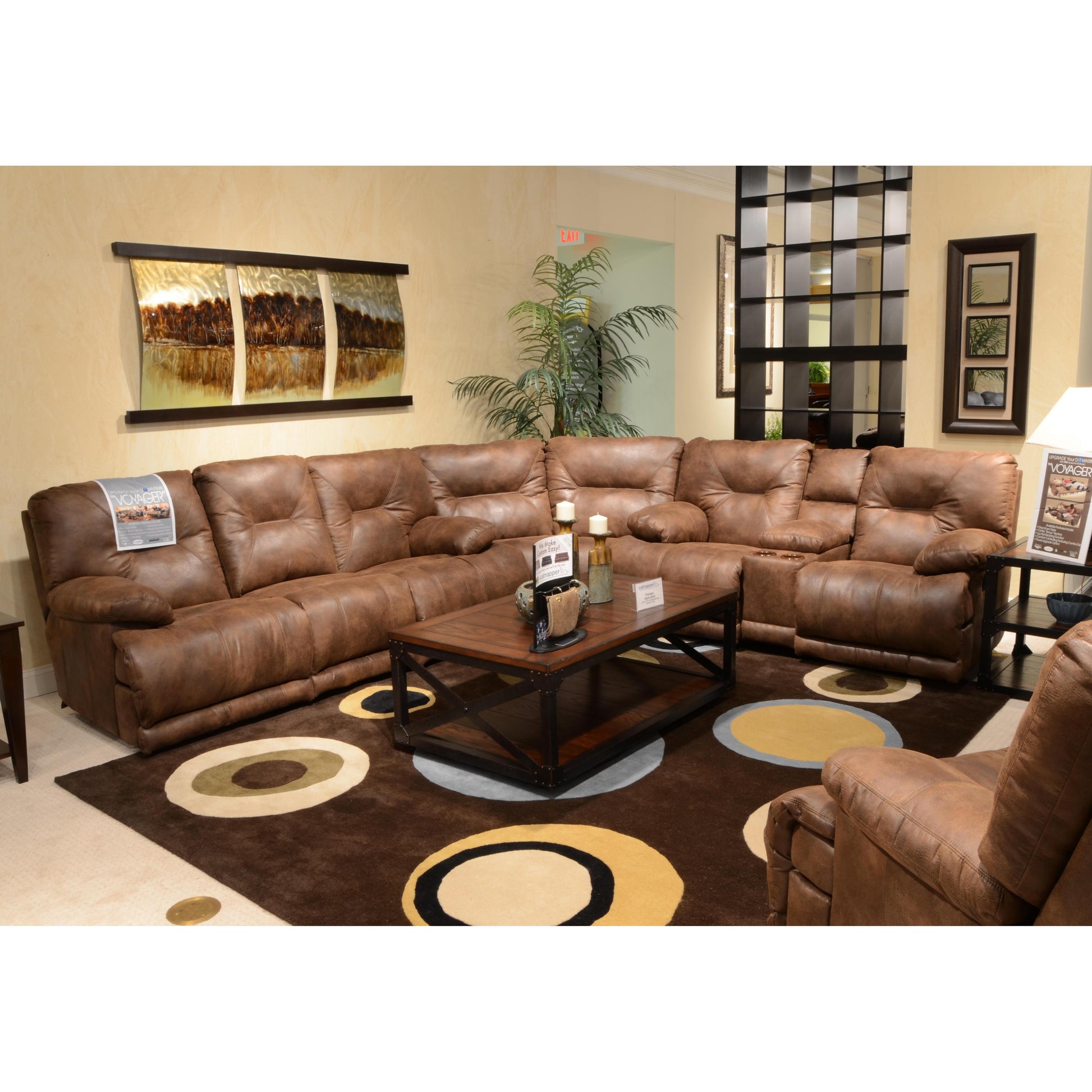  Catnapper Voyager Power Reclining Fabric and Leather Look 3 pc Sectional 64381 1228-29/3028-29|4388 1228-29/3028-29|64389 1228-29/3028-29 IMAGE 1