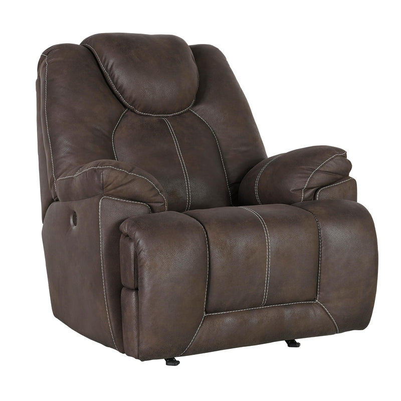 Signature Design by Ashley Warrior Fortress Power Rocker Leather Look Recliner 4670198 IMAGE 1
