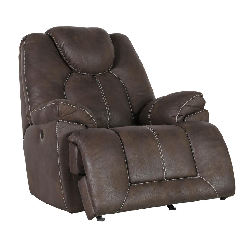 Signature Design by Ashley Warrior Fortress Power Rocker Leather Look Recliner 4670198 IMAGE 2