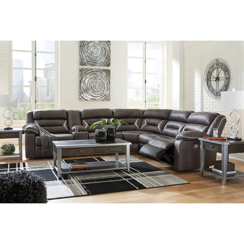 Signature Design by Ashley Kincord Power Reclining Leather Look 4 pc Sectional 1310459/1310477/1310446/1310462 IMAGE 12