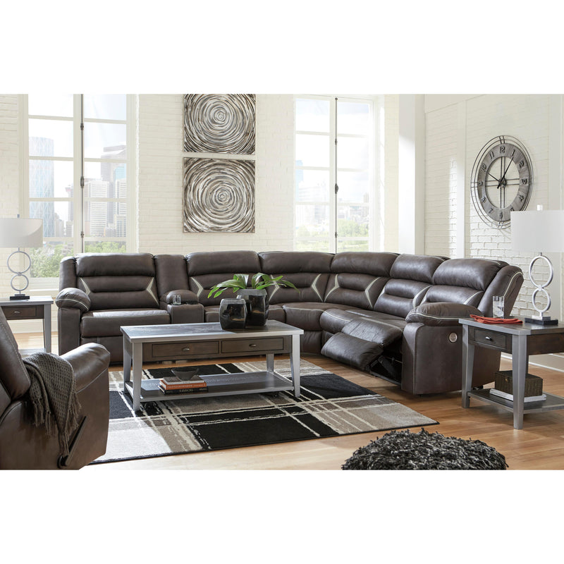 Signature Design by Ashley Kincord Power Reclining Leather Look 4 pc Sectional 1310459/1310477/1310446/1310462 IMAGE 13