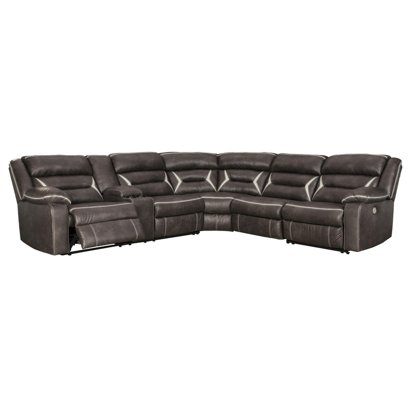Signature Design by Ashley Kincord Power Reclining Leather Look 4 pc Sectional 1310459/1310477/1310446/1310462 IMAGE 2