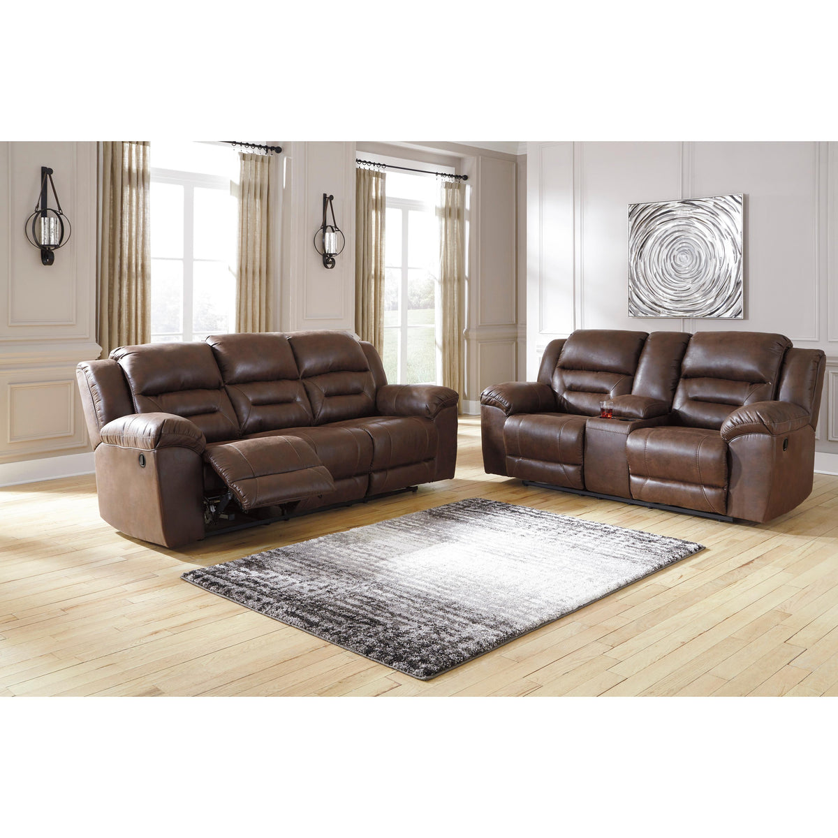  Signature Design by Ashley Stoneland Reclining Leather Look Sofa 3990488 IMAGE 5