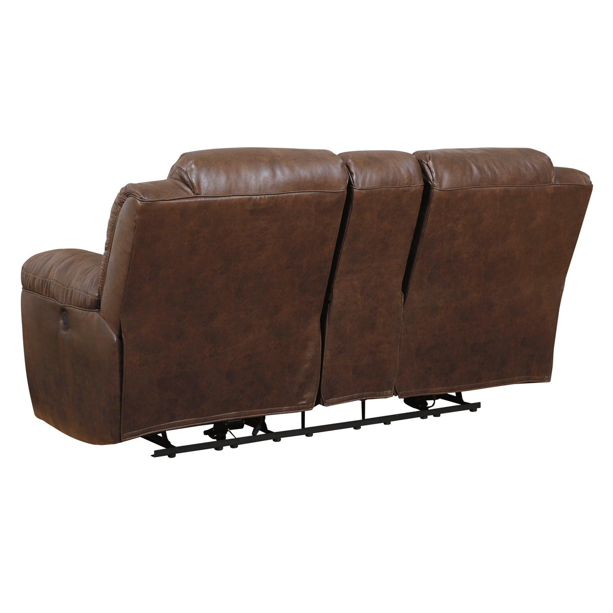 Signature Design by Ashley Stoneland Power Reclining Leather Look Loveseat with Console 3990496 IMAGE 3