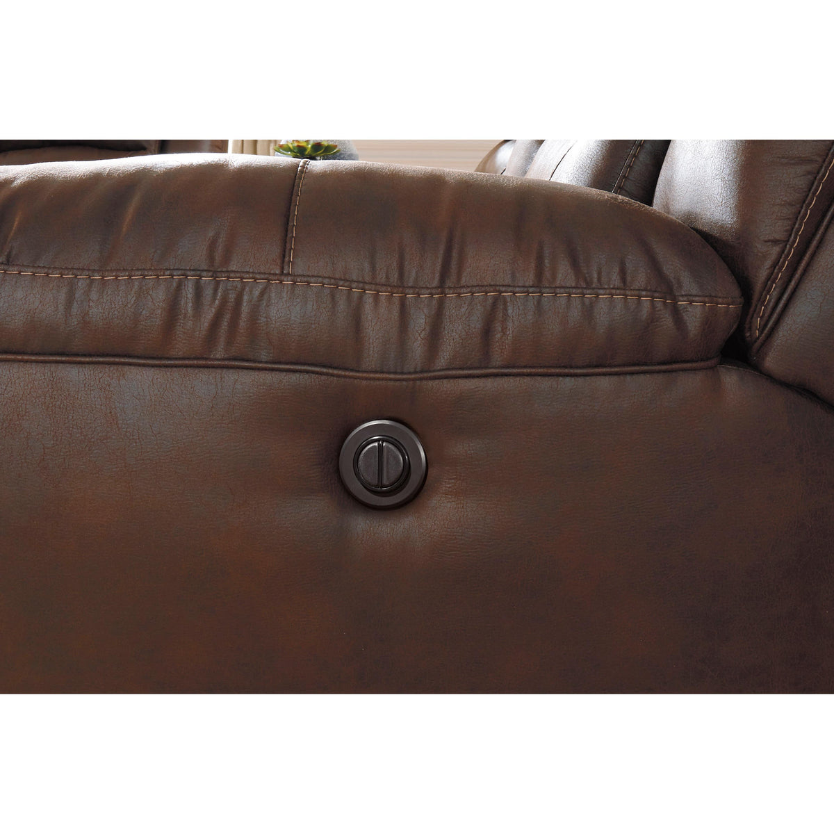  Signature Design by Ashley Stoneland Power Reclining Leather Look Loveseat with Console 3990496 IMAGE 5