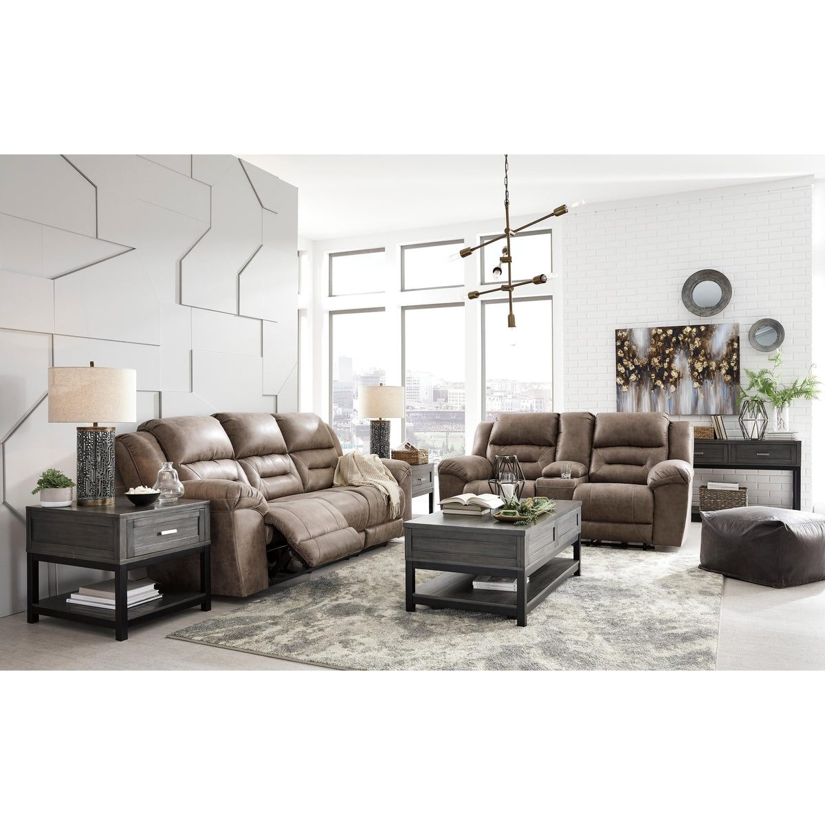  Signature Design by Ashley Stoneland Reclining Leather Look Sofa 3990588 IMAGE 7