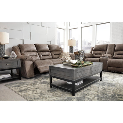  Signature Design by Ashley Stoneland Power Reclining Leather Look Loveseat with Console 3990596 IMAGE 8