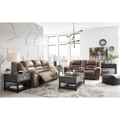  Signature Design by Ashley Stoneland Reclining Leather Look Loveseat with Console 3990594 IMAGE 9