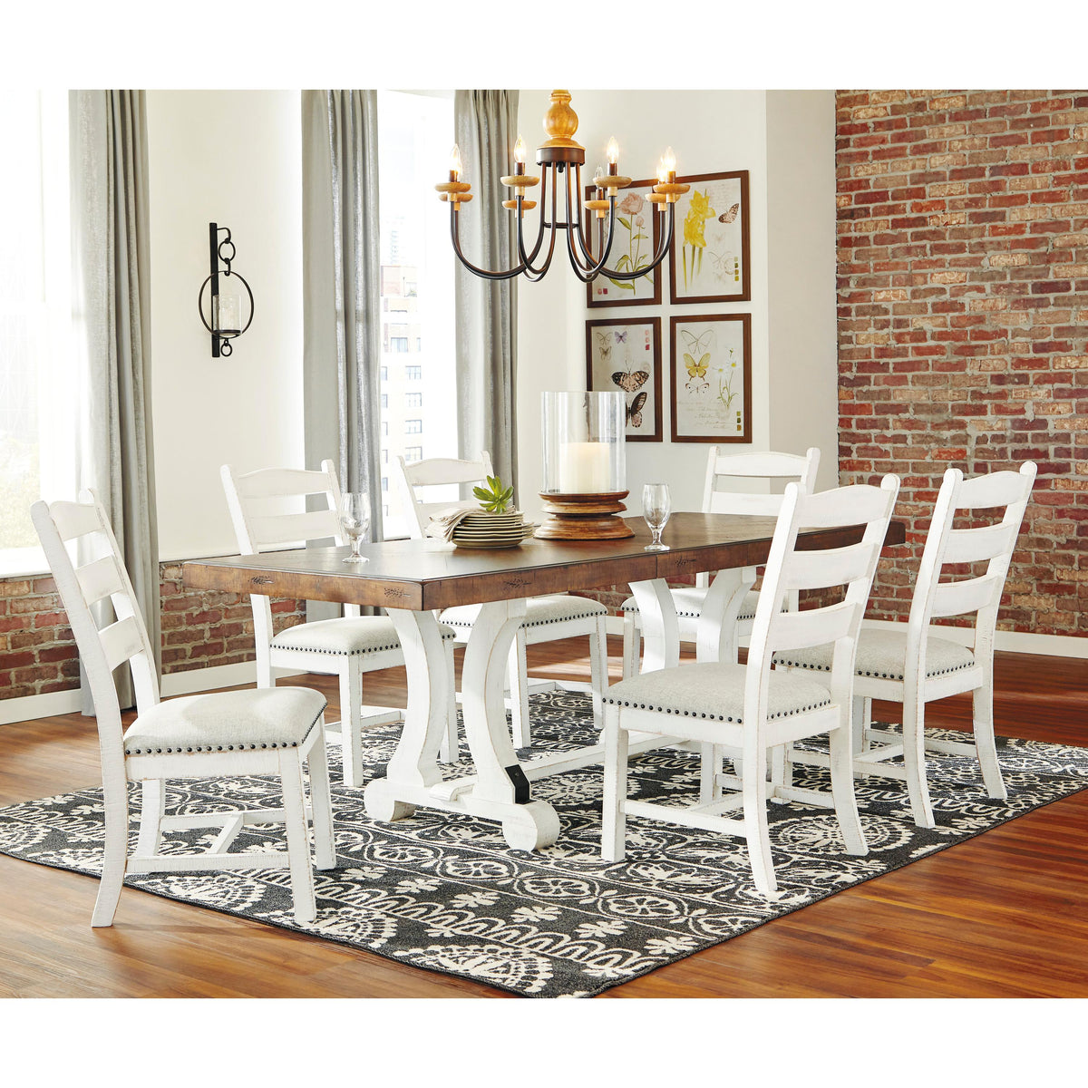 Signature Design by Ashley Valebeck Dining Table with Trestle Base D546-35 IMAGE 9