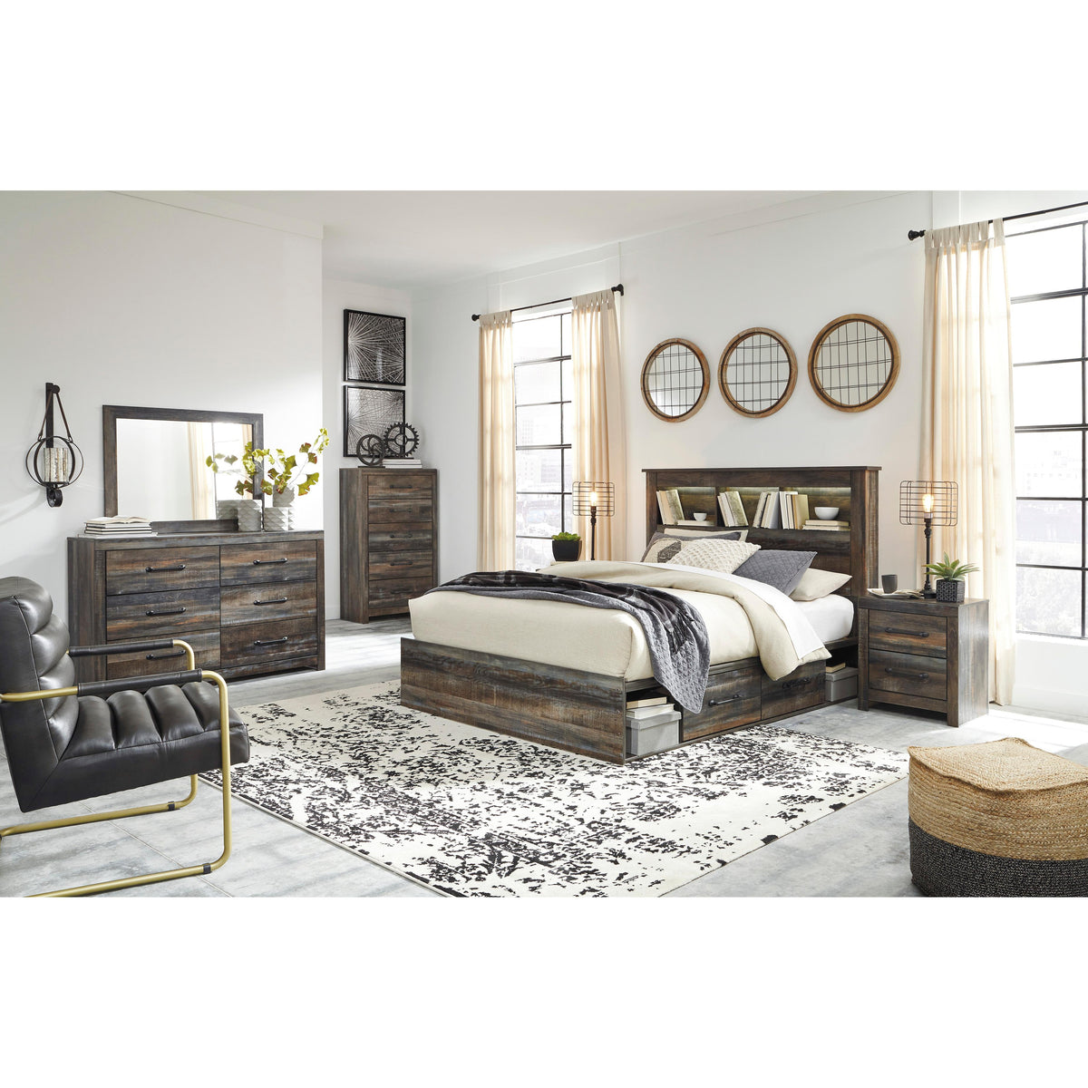  Signature Design by Ashley Drystan Queen Bookcase Bed with Storage B211-65/B211-54/B211-60/B211-60/B100-13 IMAGE 6