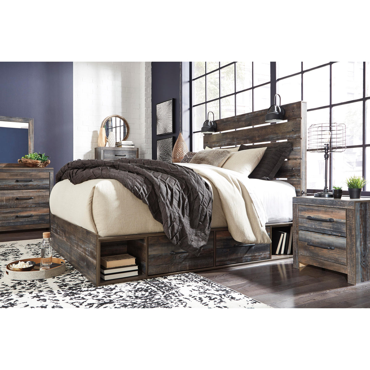  Signature Design by Ashley Drystan Queen Panel Bed with Storage B211-57/B211-54/B211-160/B100-13 IMAGE 3