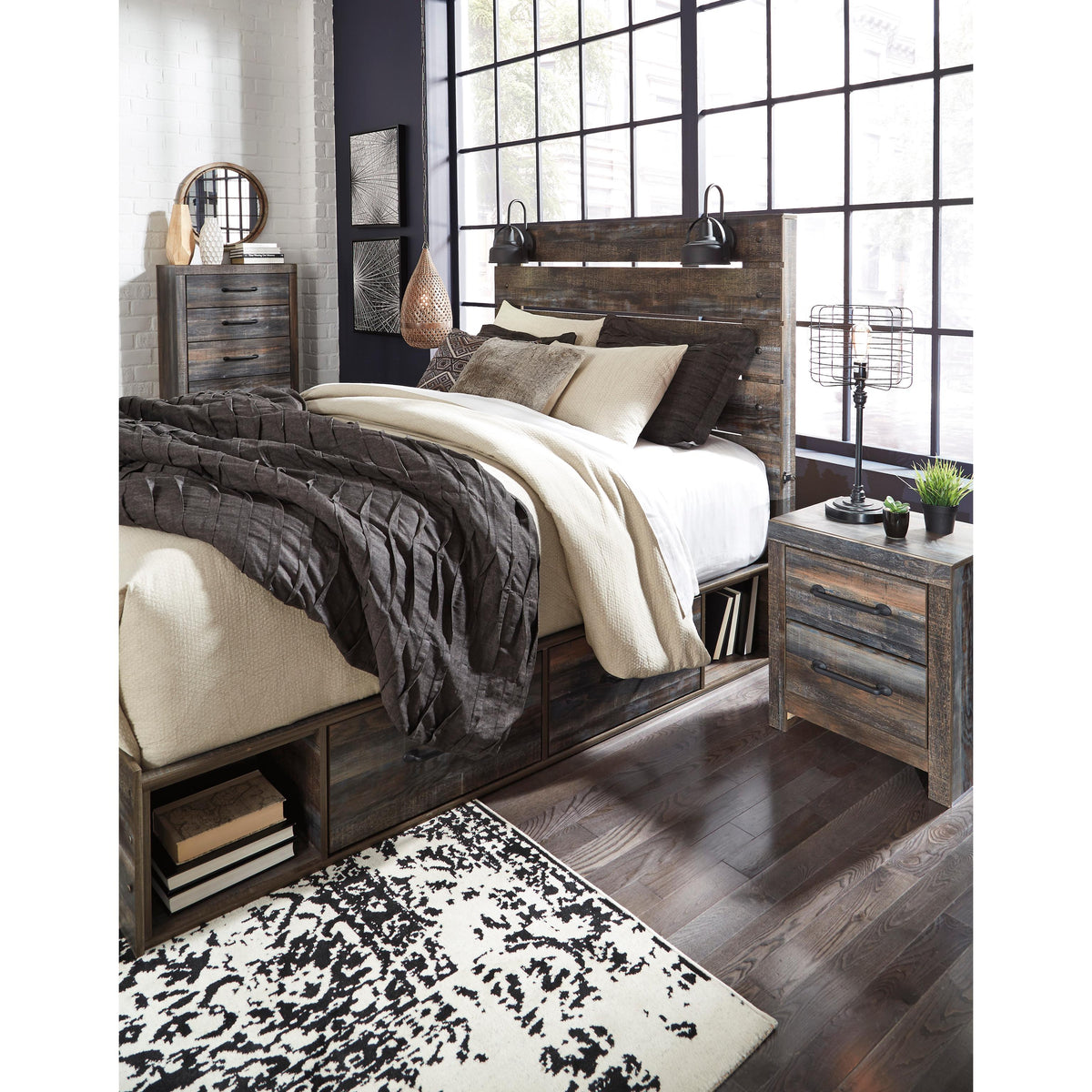 Signature Design by Ashley Drystan Queen Panel Bed with Storage B211-57/B211-54/B211-160/B100-13 IMAGE 4