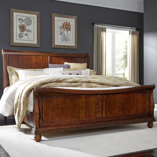 Rustic Traditions King Sleigh Bed 589-BR22F/BR22H/BR90
