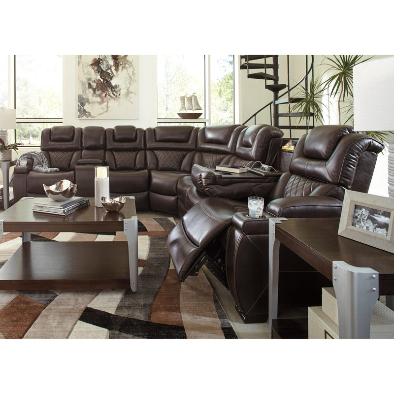Signature Design by Ashley Warnerton Power Reclining Leather Look 3 pc Sectional 7540737/7540777/7540708 IMAGE 11