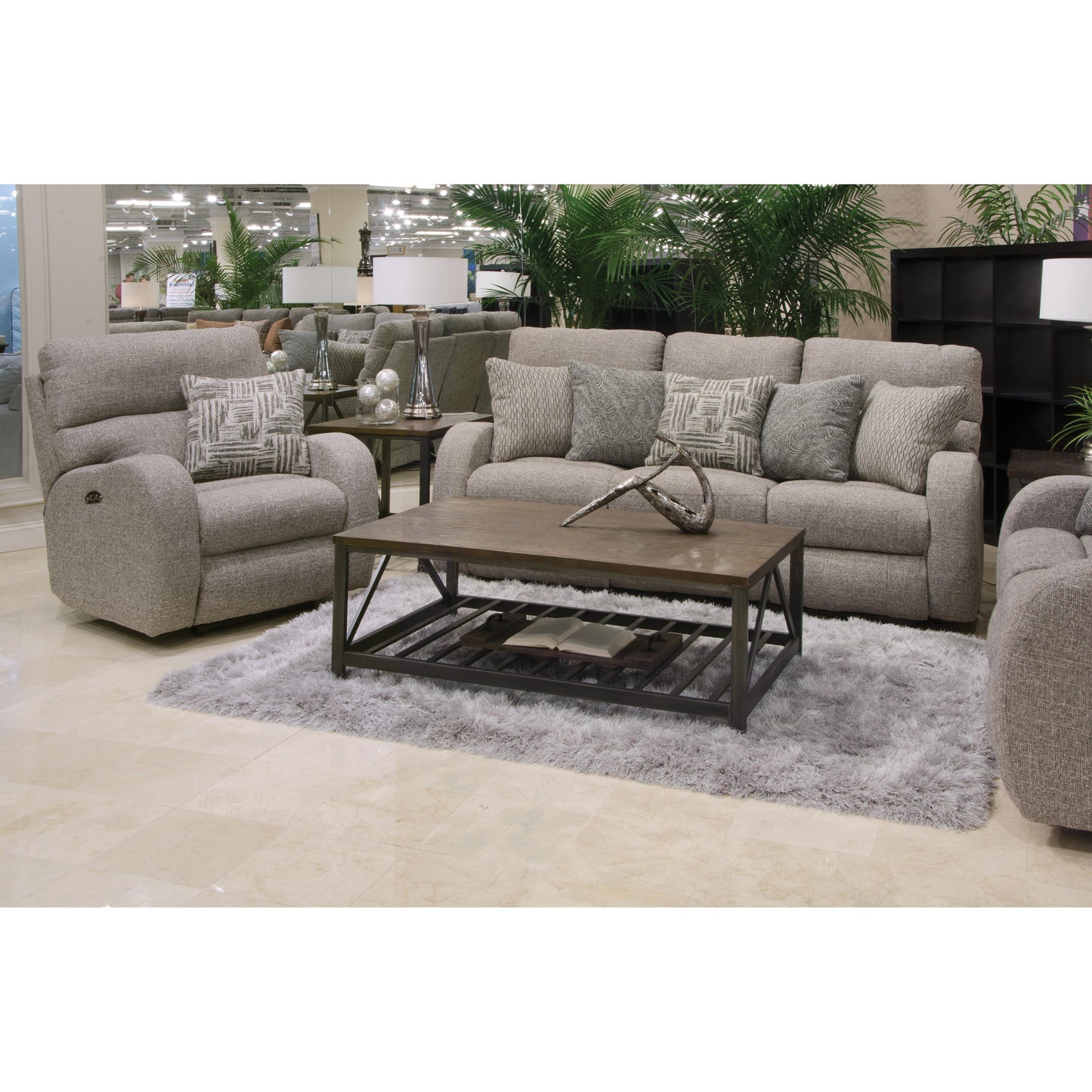 Catnapper Liam Power Reclining Fabric Sofa 63901 2166-18/2167-43 IMAGE 2