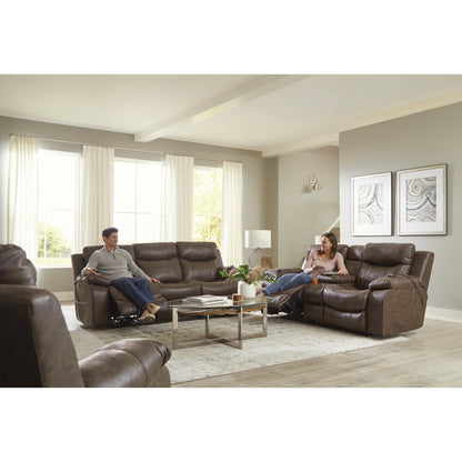  Catnapper Palmer Power Reclining Leather Look Sofa 763955 1307-29 IMAGE 5