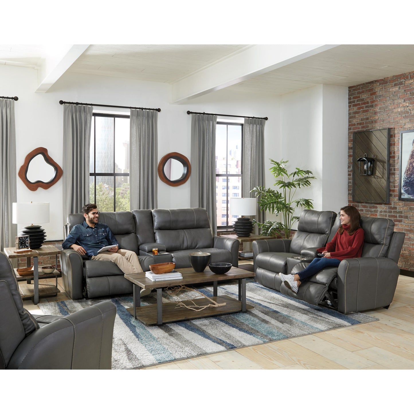 Catnapper Mara Power Leather Match Recliner with Wall Recline 874750-7 1225-58/3025-58 IMAGE 3