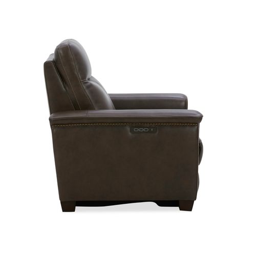 Crawford Recliner in Cacao Leather by Liberty Furniture