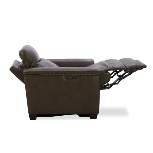 Crawford Recliner in Cacao Leather by Liberty Furniture